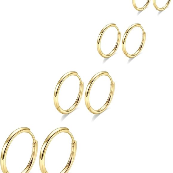 Elegant 316L Steel Huggie Hoops - Perfect for Sensitive Skin & All Occasions - Picture 1 of 7